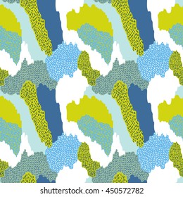 Memphis style pattern. Seamless abstract background. Retro hippie style. Trendy wallpaper. Sketch effect vector. Background for printed products or fabric.