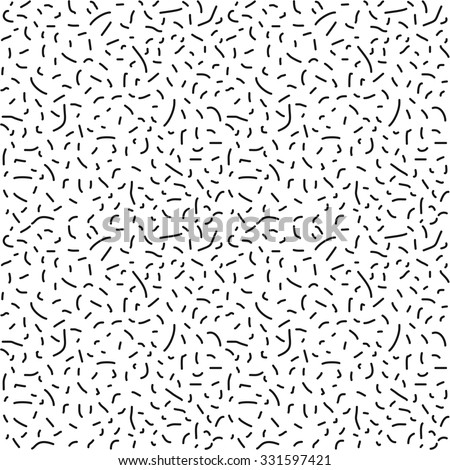 Memphis style pattern vector with small dashes