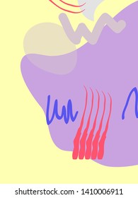 Memphis Style Poster Set. Fluid Color Backgrounds with Futuristic Elements. Flat style Abstract