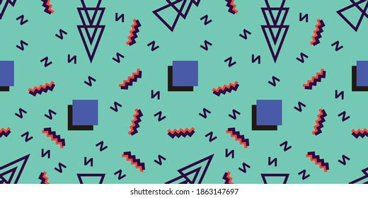 Memphis style posters, Pop art style textures. Retro comic design. Abstract pattern in 80s-90s style.