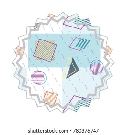 Memphis style seal stamp