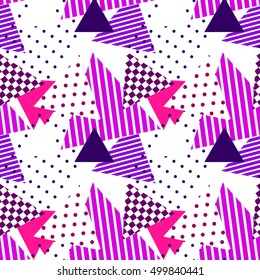 Memphis style seamless pattern