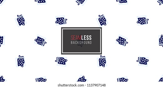 Memphis style seamless pattern with abstract rain elements. Modern hipster pop art design. 