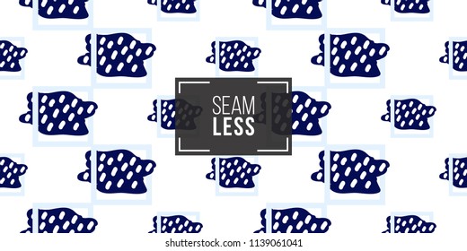 Memphis style seamless pattern with abstract rain elements. Modern hipster pop art design. 