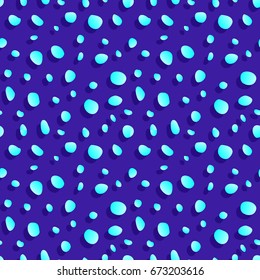 Memphis style seamless pattern. Blue drops background.