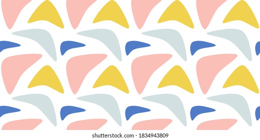 Memphis style seamless pattern with colorful stains. Light, happy and suitable for modern designs, interiors  or stationery.