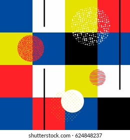 Memphis style seamless pattern. Colorful geometric abstract background modern styles. Pattern ideal for wrapping paper, wallpaper and textiles.