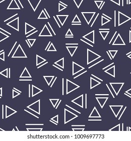 memphis style triangle seamless pattern