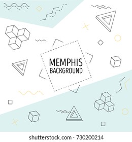 Memphis style Vector Illustration. Hipster Background