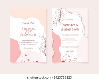Memphis Style Wedding Invitation Card