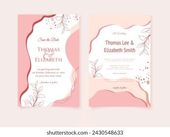 Memphis Style Wedding Invitation Card