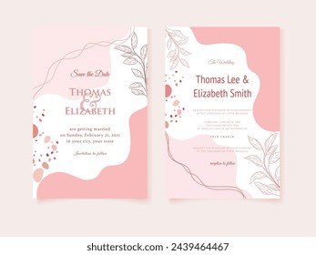Memphis Stil Hochzeit Einladung Vorlage Design
