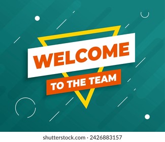 memphis style welcome to the team banner for opening vacancy vector