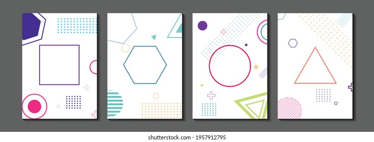 Memphis style,Abstract freeform shape geometric background.Triangle polygonal abstract background.Minimal covers design. Colorful halftone gradients.background modern template design for web.banner
