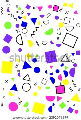 Memphis sytle on white background