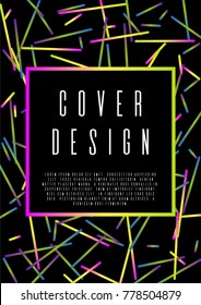 Memphis template corporate style.  A4 brochure title sheet. Can be used for poster, brochure, magazine, card, book, flyer, banner, anniversary. Trendy corporate style.

