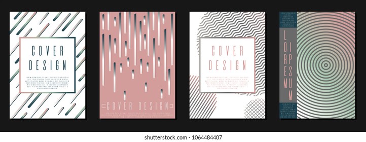Memphis template corporate style.  Vector cover design. Can be used for poster, brochure, magazine, card, book, flyer, banner, anniversary. Trendy corporate style.