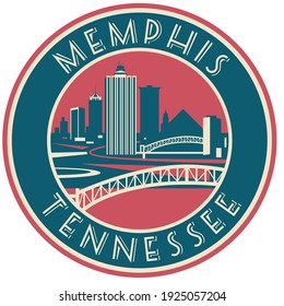 Memphis Tennesee símbolo de la línea del horizonte ilustración vectorial