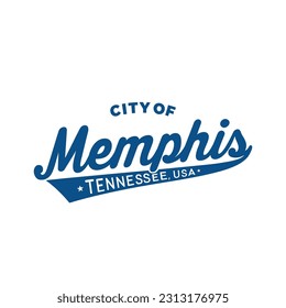 Memphis, diseño de letras de Tennessee. Diseño de tipografía de Memphis. Vector e ilustración.