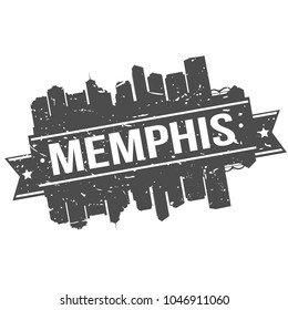 Memphis Tennessee USA Travel Stamp Icon Skyline Silhouette City Design