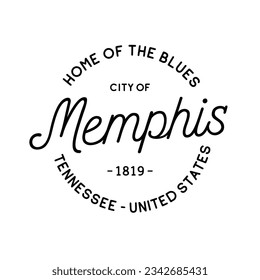 Memphis, Tennessee Vector design template. Memphis logotype. Vector and illustration.