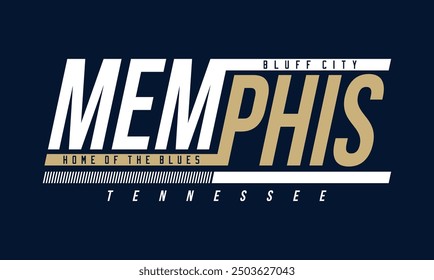 Memphis Tennesse,Vintage typography design in vector illustration.clothing,t shirt,apparel and other uses.Abstract design with the grunge and denim style. Vector print, typography, poster.