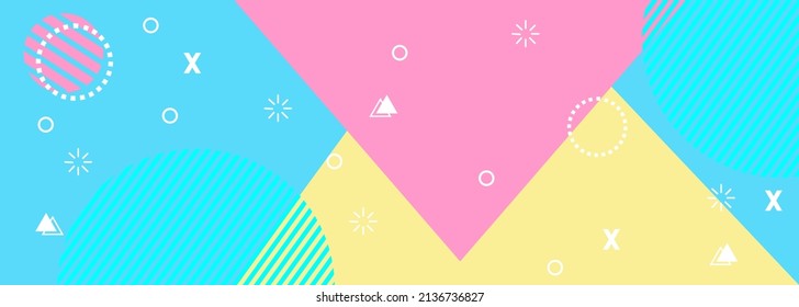 memphis theme background design, cheerful colors. perfect for cute background designs