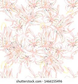 Memphis with trendy exotic dots tropic for decorative design. Abstract art background. Flower seamless pattern. Abstract fabric texture. Vector design illustration.