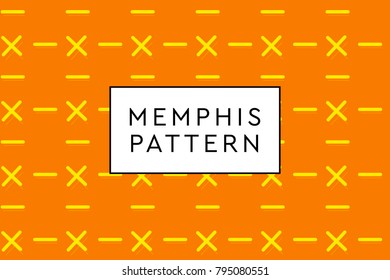 Memphis vector objects pattern. Various forms and dispositions.