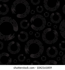 Memphis vector seamless pattern in dark colors