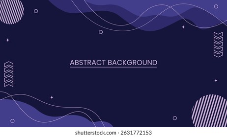 Memphis Wave Abstract Background – Modern Futuristic Tech Design in Purple