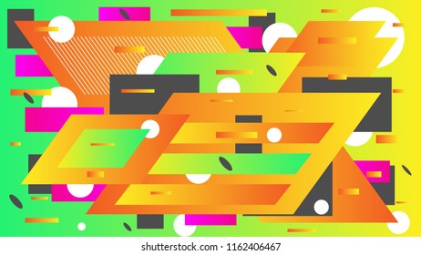 Memphis web texture with colorful geometric and technological elements