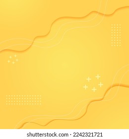 Memphis yellow background with dot and line elements
