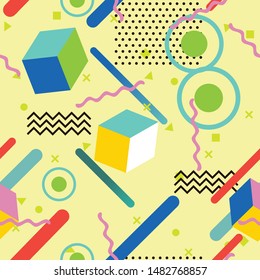 Memphis-style pattern (seamless on all four sides)