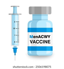 Men ACWY, Meningococcal ACWY vaccine vector illustration