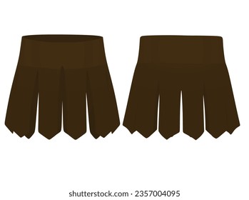 Men ancient skirt. vector illustration