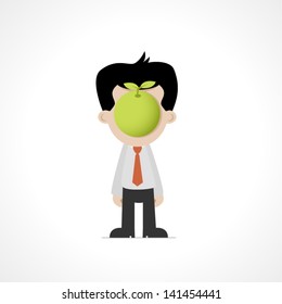 Men with an apple
