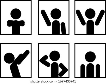 men avatar position vector, stickman, stickman icon 