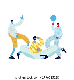 Men avatars cartoons with balloon design, Man boy male person and people theme Vector illustration