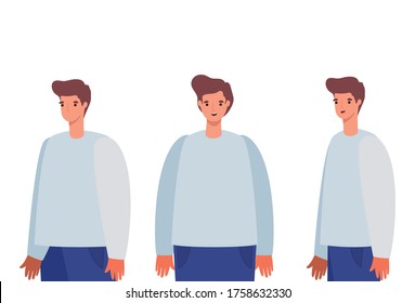 Men avatars cartoons design, Man boy male person and people theme Vector illustration