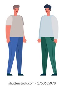 Men avatars cartoons design, Man boy male person and people theme Vector illustration