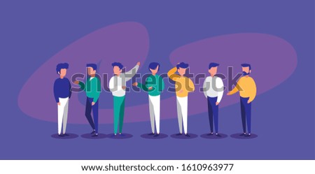 Men avatars design, Man boy male person people human social media and portrait theme Vector illustration