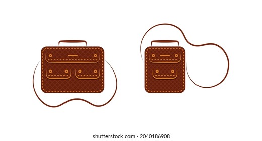 Icono de bolso masculino. Ilustración vectorial.