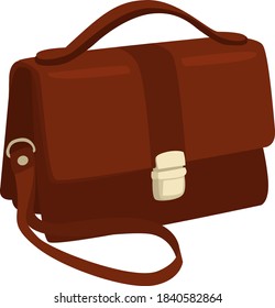 Men bag, illustration, vector on white background