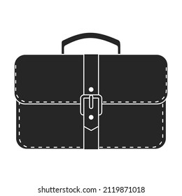 Icono vectorial de bolso masculino.Icono vectorial negro aislado en la bolsa de los hombres de fondo blanco.