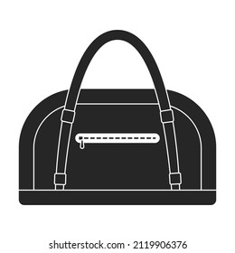 Men bag vector icon.Black vector icon isolated on white background men bag.