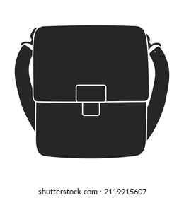 Men bag vector icon.Black vector icon isolated on white background men bag.
