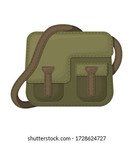 Icono vectorial de bolso masculino.Icono vectorial de caricatura aislado en bolsa de hombre de fondo blanco.