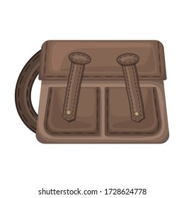Icono vectorial de bolso masculino.Icono vectorial de caricatura aislado en bolsa de hombre de fondo blanco.