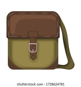 Icono vectorial de bolso masculino.Icono vectorial de caricatura aislado en bolsa de hombre de fondo blanco.